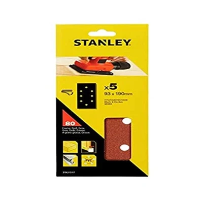 Afbeelding van Stanley schuurstroken vlakschuurmachine STA31517 XJ 93x190mm K80 5 stuks