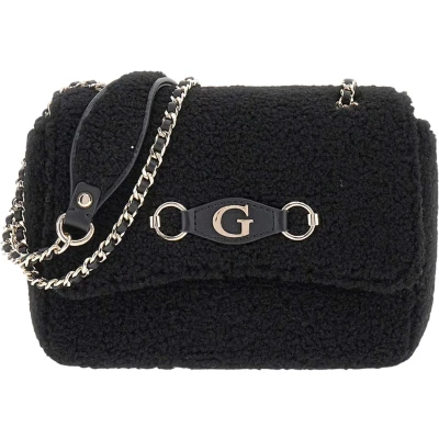 Afbeelding van GUESS Schoudertas Aslia Convertible Crossbody Flap Bag Black Zwart