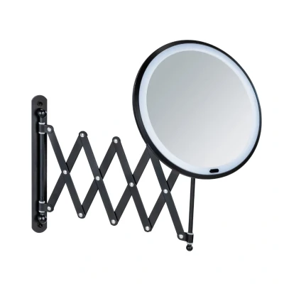 Afbeelding van Wenko Barona make up spiegel met LED verlichting zwart mat