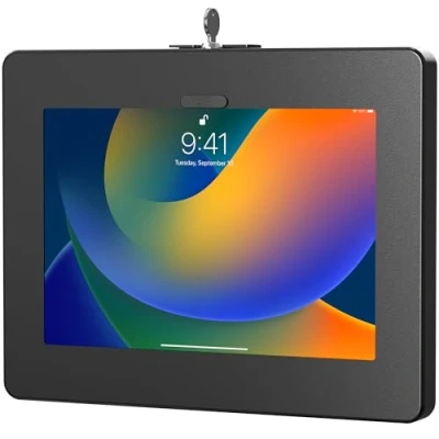 Afbeelding van Vergrendelbare muurbeugel CTA Paragon Locking Wall Mount Premium behuizing voor iPad 10e generatie 10.9&quot; 7e/8/9 Gen Air 4 Galaxy Tab Lenovo Zebra Tablets &amp; More Zwart