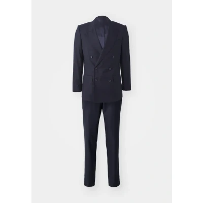 Afbeelding van BOSS heren DB slim fit 2 delig pak van scheerwol in de kleur Donkerblauw, maat: 46