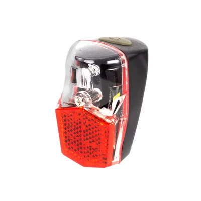 Afbeelding van IKZI Light 1 LED achterlamp/ reflector voor spatbord model: SJIEK BikeTotaal.nl Zwart
