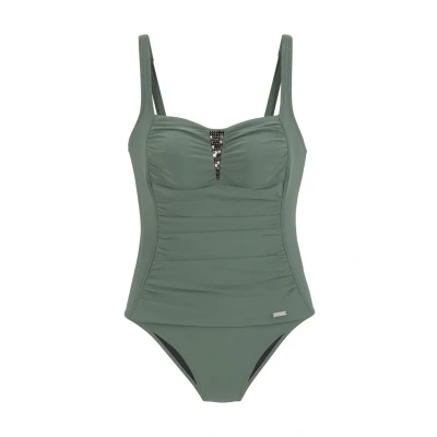 Afbeelding van Lascana Badpak, Dames, Maat: 40xD, Oliv