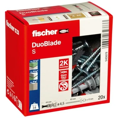 Afbeelding van Gipsplaatplug met schroef Fischer DuoBlade 20 stuks (Kruiskop Pozidriv)