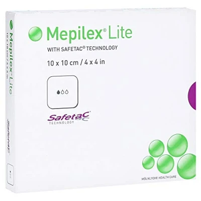 Afbeelding van MEPILEX Lite schuimverband 10x10 cm steriel 5 stuks