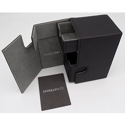 Afbeelding van Docsmagic.de Premium Magnetic Tray Box (80) Black + Deck Divider MTG PKM YGO