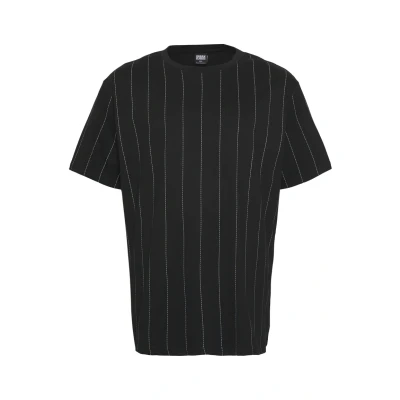 Afbeelding van Urban Classics Oversized Pinstripe TEE Tshirt print, Heren, Maat: 3XL, Black