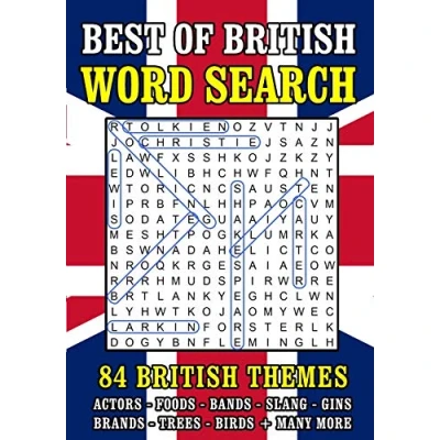 Afbeelding van Word Search Puzzle Books for Adults: British Themed Wordsearch Activity Book 84 Large Print Puzzles (UK Spelling)