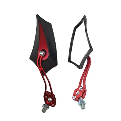 Afbeelding van Mintice Rode universele zijspiegel voor motorfiets, scooter, 8/10 mm, sport