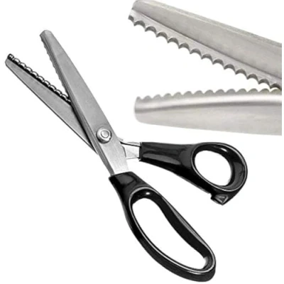 Afbeelding van KimDaro Pinking scharen Set, 9.2 Inches Handled Professionele Rvs Dressmaking Naaien Craft Schaar Zig Zag (Scalloped, 5mm)