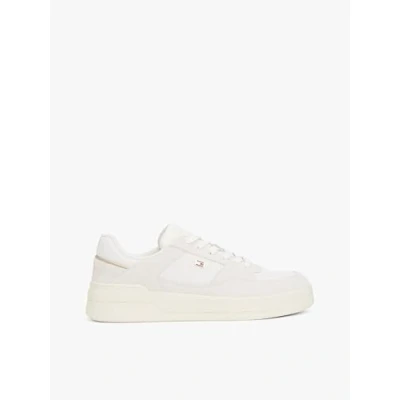 Afbeelding van Tommy Hilfiger Essential Basket Sneakers laag, Dames, Maat: 41, Ecru Leer
