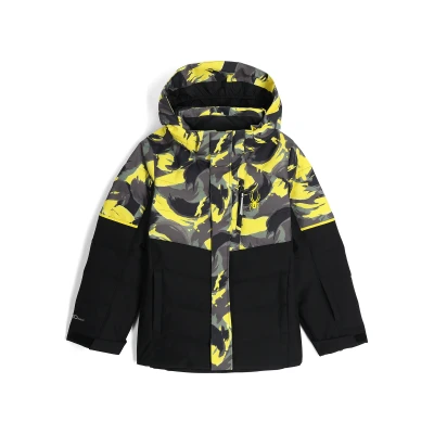 Afbeelding van Spyder Impulse 10K Snowboardjas voor kinderen, Maat: 164, Camouflage acid yellow
