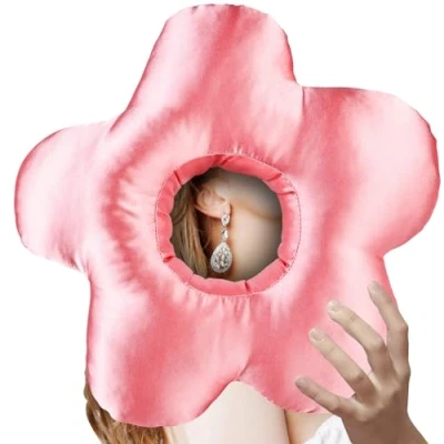 Afbeelding van Piercingkussen met gat, donutkussen, piercing, oorkussen, kussen voor zijslapers, slaapring ter verlichting van pijn, nekkussen oor tegen oorpijn