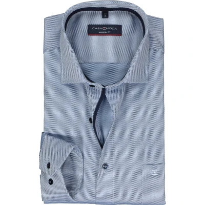 Afbeelding van Casamoda UNI Modern FIT Overhemd, Heren, Maat: 48, Mittelblau