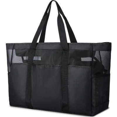 Afbeelding van Ibenzoa® Extra Grote Strandtas met Ritssluiting en Multifunctioneel Ontwerp voor Diverse Activiteiten