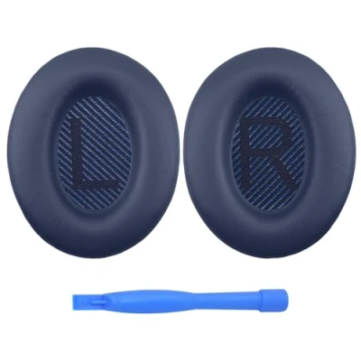 Afbeelding van Vervangende Oorkussens voor Bose QuietComfort 35 (QC35) Quiet Comfort II (QC35 II) Over ear Hoofdtelefoon van MMOBIEL Protein PU Koptelefoon Earpads Blauw