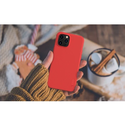Afbeelding van Nillkin Hoesje geschikt voor Apple iPhone 12 / Pro Super Frosted Shield Back Cover Rood