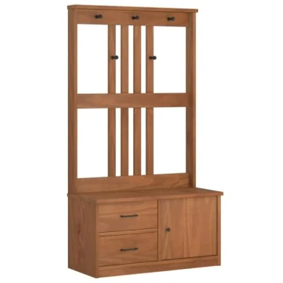 Afbeelding van vidaXL Halboom SANDENS 87x40x159,5 cm massief grenenhout
