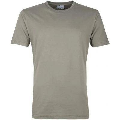Afbeelding van Colorful Standard Organic T Shirt Olive maat M Heren met Regular fit Pasvorm Duurzaam