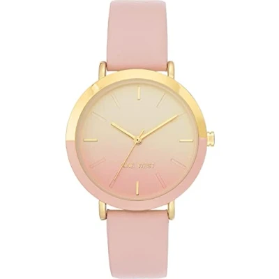 Afbeelding van Nine West Dames Strap Horloge, Roze/Goud, NW/2346GPLP