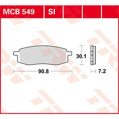 Afbeelding van Remblokset, schijfrem TRW MCB549