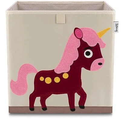 Afbeelding van Eenhoorn&quot; stoffen opbergbox voor kinderen, Ikea Kallax Lifeney compatibel