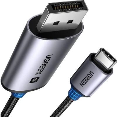 Afbeelding van UGREEN USB C naar DisplayPort 1.4 kabel 8K 60Hz 30Hz 4K 240Hz 144Hz HDR VRR Thunderbolt 4 3 DP1.4 compatibel met iPhone 15 MacBook Pro Air M1 M2 iPad 5 Surface 8 Galaxy S23 (3M)