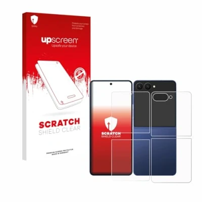 Afbeelding van upscreen Screenprotector voor Samsung Galaxy Z Flip 7 (Voor+Achter) Folie Beschermfolie transparant