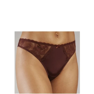 Afbeelding van Lascana String, Dames, Maat: 32/34, Schokolade