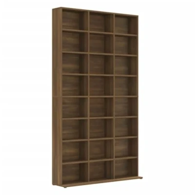 Afbeelding van vidaXL cd kast 102x23x177,5 cm bewerkt hout bruin eikenkleur, houten kast, opbergkast, opbergmeubel, rek, mediakast, boekenkast, kasten