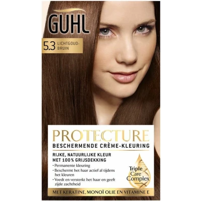 Afbeelding van 3x Guhl Beschermende Cremekleuring 5.3 Lichtgoudbruin