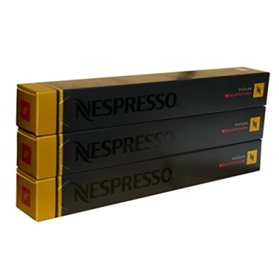 Afbeelding van Nespresso capsules Volluto Decaffeinato 3 pack, 30 (goud) cafeïnevrij