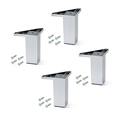 Afbeelding van EMUCA 2039825 Set met 4 spikes Alumix1 Para Mueble, altura 120 mm in grijs Metalizado, gelakt, aluminium, hoogte