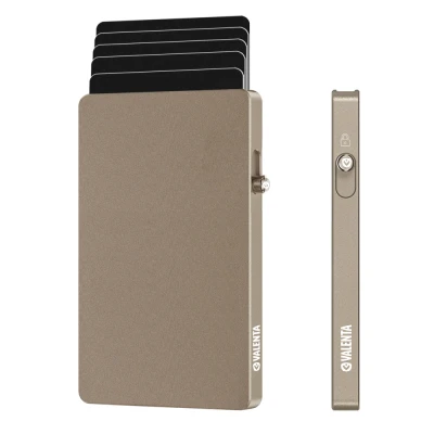 Afbeelding van Valenta Aluminium MagSafe Cardprotector Natural Titanium