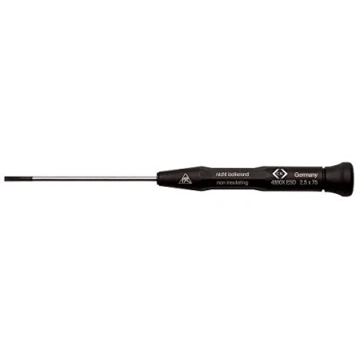 Afbeelding van C.K Xonic ESD Platte schroevendraaier Kopbreedte: 2.5 mm Koplengte: 60 DIN EN 61340 2