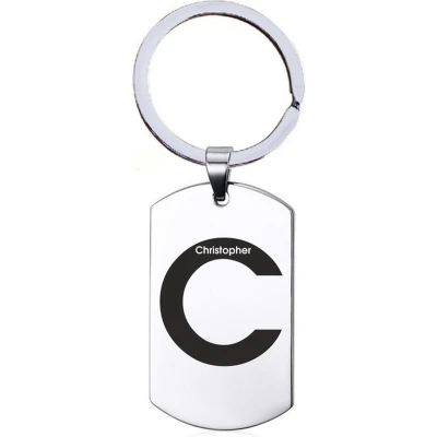 Afbeelding van Naamkado Christopher RVS Sleutelhanger