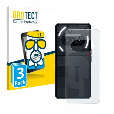 Afbeelding van BROTECT Screenprotector voor Nothing Phone (3a) (Achterkant) Folie Beschermfolie Beschermglas matte (3 Stuks)