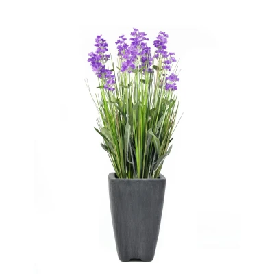 Afbeelding van Europalms kunstplant Lavendel paars in pot 45cm