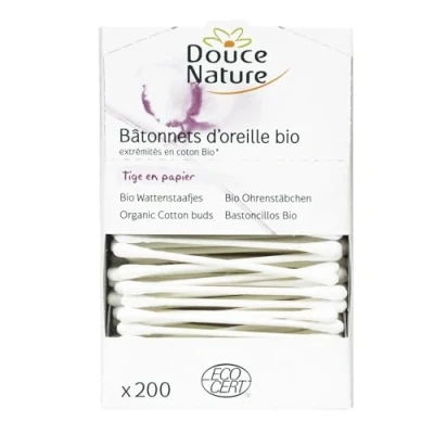 Afbeelding van Douce Nature Wattenstaafjes Bio Katoen, 200 stuks