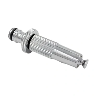 Afbeelding van SpiceFlow traploze tuinspuit, waterspuit, reinigingsspuit, chroom/messing, 1/2 inch Gardena aansluiting