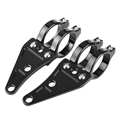 Afbeelding van Pcs 2 Stuks】 Koplamp Beugel, Motorfiets 35mm 41mm Zwarte Beugel Klemmen Houder Vork