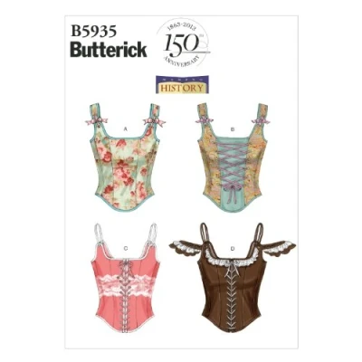 Afbeelding van Butterick BTK 5935 AX5 (4 6 8 10 12) B5935 naaipatroon om te naaien, elegant, extravagant, modieus