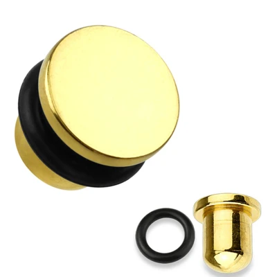 Afbeelding van 6 mm Single flared plug gold plated