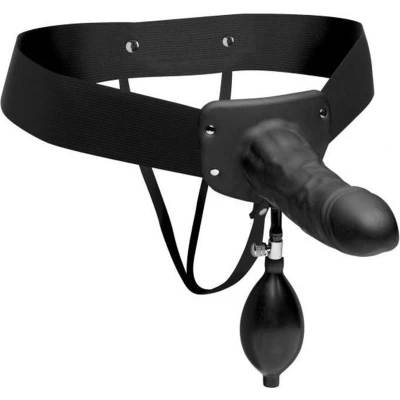 Afbeelding van Opblaasbare Holle Strap on Zwart