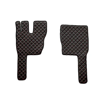 Afbeelding van F CORE Vloermatten (bestuurder + passagier) vrachtwagen compatibel voor VOLVO FM 4 01.13 ZWART/ROOD