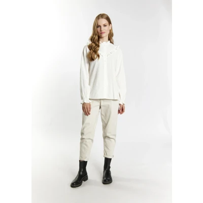 Afbeelding van Blouse met lange mouwen DREIMASTER S / Wit 100% Katoen