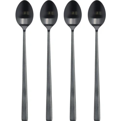 Afbeelding van Koffielepel Bitz Latte Black (4 Delig)