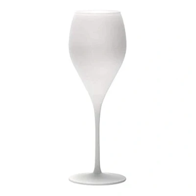 Afbeelding van STÖLZLE LAUSITZ champagneglazen, Prestige 343 ml, mat wit, 6 stuks, vaatwasmachinebestendig en onbreekbaar, als mondgeblazen, hoogste kwaliteit