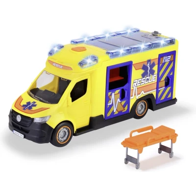 Afbeelding van Dickie Toys Mercedes Benz Sprinter Rescue Ziekenwagen Ambulance Licht en geluid Vanaf 3 jaar
