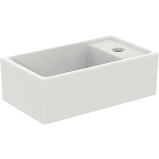 Afbeelding van Ideal standard tempo fontein met kraangat rechts zonder overloop 37x21x11cm mat wit e2112v1
